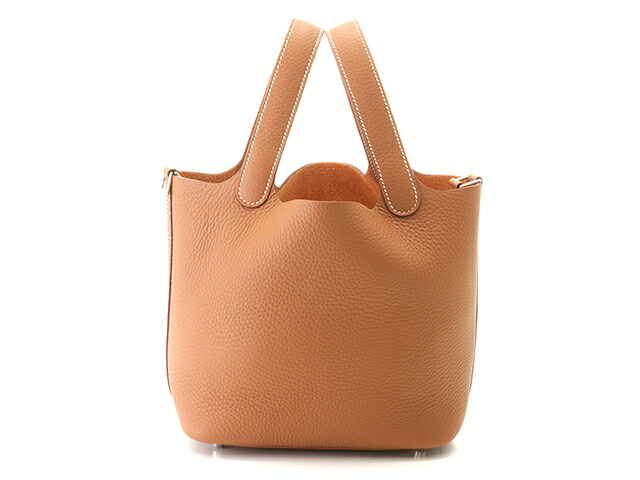 HERMES エルメス 御徒面子 ピコタン鍵を掛けるPM ゴールド/SV ﾊﾞｯｸﾞ ハンドバック トリヨンクレマンス 赤銅色 K（2025年生み出すこと）目じるし レディース【中古】471