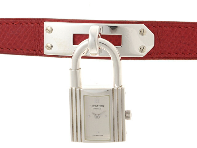 HERMES エルメス ケリーウォッチ 腕時計 SV925 シルバー レザー 〇Y刻印 クオーツ シルバー文字盤 レディース【中古】460｜質屋　大黒屋