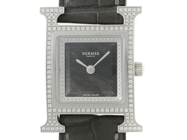 HERMES エルメス ウォッチ オプシディアン/Dベゼル 時計 HH4.230 腕時計 ステンレス クォーツ レディース【中古】431｜質屋　大黒屋