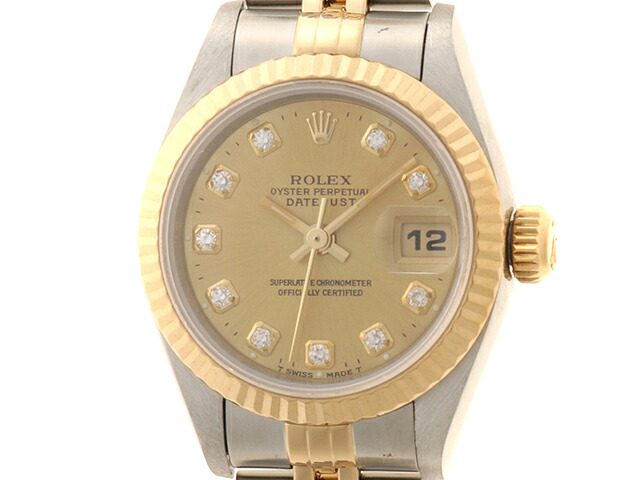 ROLEX ロレックス デイトジャスト 69173G 腕時計 ステンレススチール/イエローゴールド ゴールド 自動巻き レディース【中古】|質屋 大黒屋