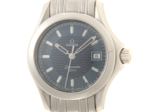 OMEGA オメガ ウォッチ シーマスター120m 時計 2571.81 腕時計 ステンレススチール ブルー クオーツ レディース【中古】437|質屋 大黒屋