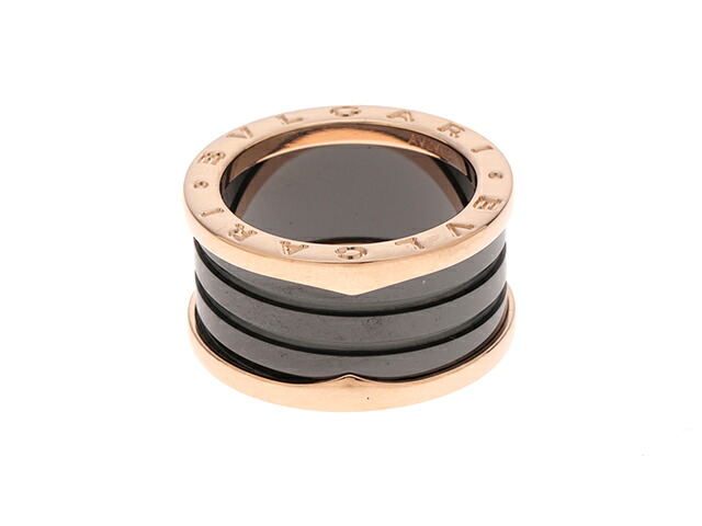 BVLGARI ブルガリ 指輪　B-zero1R K18ピンクゴールド /ブラックセラミック ブラック/ピングゴールド 約10.6ｇ　55号　2120500315225【中古】【207】｜質屋　大黒屋