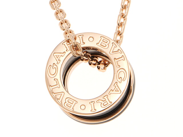 BVLGARI ブルガリ ジュエリー B-zero1ネックレス/PG/CE/25.0g 貴金属・宝石 358050 ネックレス K18ピンクゴールド K18PG/セラミック ピンクゴールド メンズ【中古】433|質屋 大黒屋