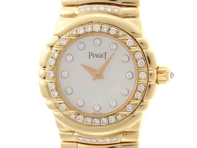 PIAGET ピアジェ タナグラ 16040M407D イエローゴールド シェル レディース クォーツ【中古】432【2143100562561】｜質屋　大黒屋