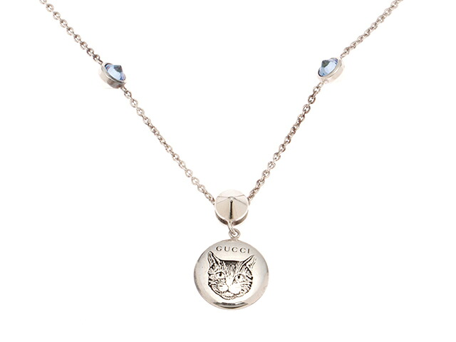 GUCCI グッチ ジュエリー 貴金属･宝石 ブラインドフォーラブ ネックレス SV シルバー キュービック・ジルコニア 10.8g 2145000262862【中古】200｜質屋　大黒屋 24,782円