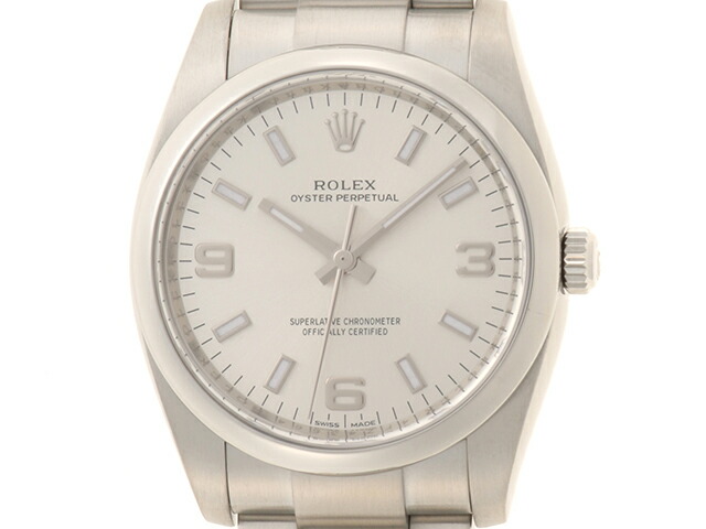 ROLEX ロレックス ウォッチ オイスターパーペチュアル 114200 腕時計 ステンレススチール シルバー文字盤 メンズ 自動巻き【中古】472|質屋 大黒屋