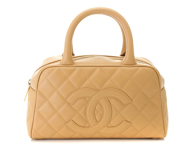 CHANEL シャネル バッグ マトラッセ ココマーク ハンドバッグ ベージュ/GP キャビア ﾊﾞｯｸﾞ ハンドバッグ キャビアスキン ベージュ/GP レディース【中古】472｜質屋　大黒屋