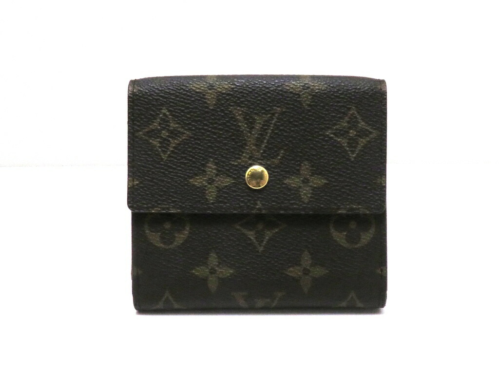 LOUIS VUITTON ルイ・ヴィトン 紙入れ ポルトモネ ビエ・カルト・クレディ モノグラム 【205】 M61652 三つ折り紙入れ モノグラム帆布 赤銅色 ユニ一発やる【中古】