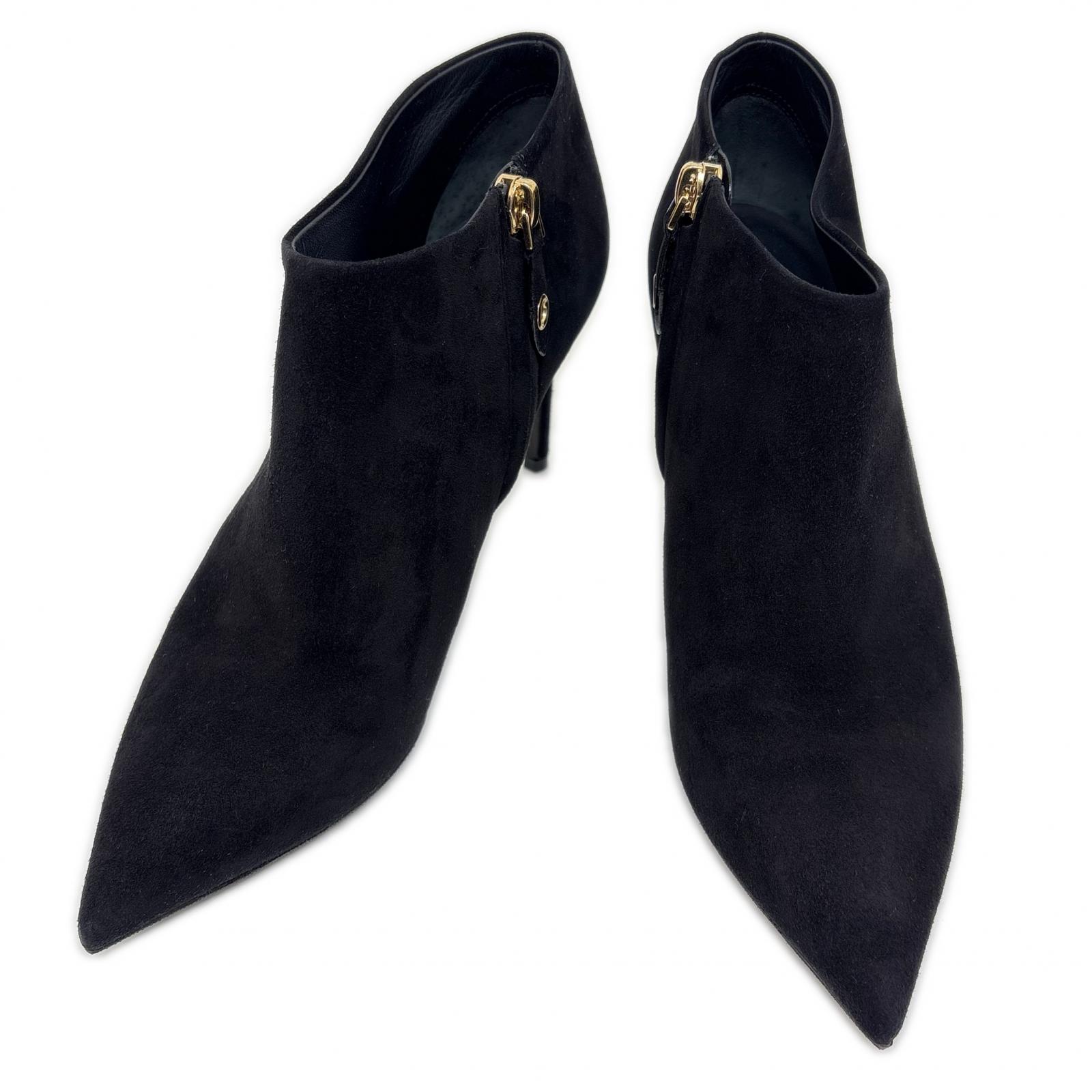 LOUIS VUITTON ルイ・ヴィトン 靴 ショートブーツ くつ スウェード ブラック 【中古】【200】｜質屋　大黒屋