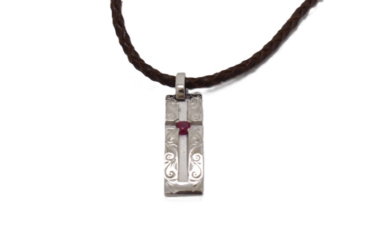 JEWELRY ジュエリー ジュエリー PT900 貴金属･宝石 ネックレス Pt900プラチナ Pt900/レザー/メタル シルバー ユニセックス【中古】460｜質屋　大黒屋 107,100円