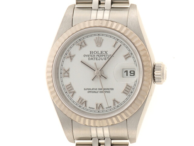 ROLEX ロレックス ウォッチ F番 デイトジャスト 時計 79174 腕時計 K18ホワイトゴールド K18WG/ステンレス ホワイトローマン 自動巻き レディース【中古】432|質屋 大黒屋