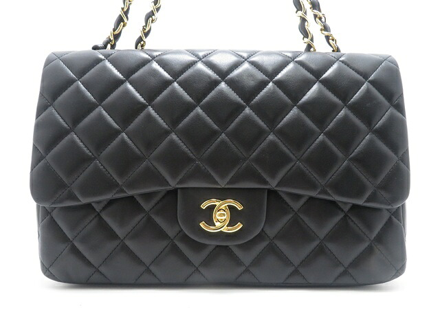 CHANEL シャネル バッグ デカマトラッセ30 Wチェーンショルダー ブラック/GP ラムスキン ﾊﾞｯｸﾞ ショルダーバッグ ラムスキン ブラック レディース【中古】431｜質屋　大黒屋 366,424円