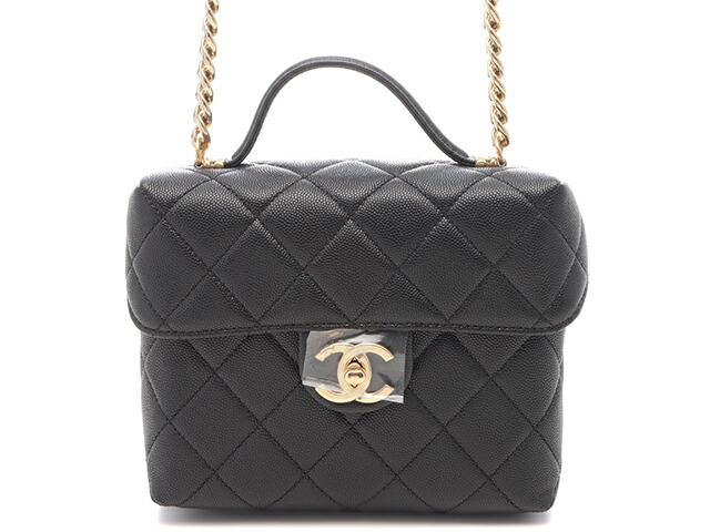 CHANEL シャネル バッグ マトラッセ 2WAYバッグ ブラック/GP キャビアスキン ﾊﾞｯｸﾞ ショルダーバッグ マットキャビアスキン ブラック レディース【中古】433｜質屋　大黒屋 310,811円