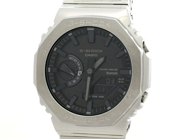 CASIO カシオ G-SHOCK FULL METAL GM-B2100D-1AJF 腕時計 ステンレス ソーラー電波時計 ブラックデジタル文字盤 メンズ【中古】｜質屋　大黒屋