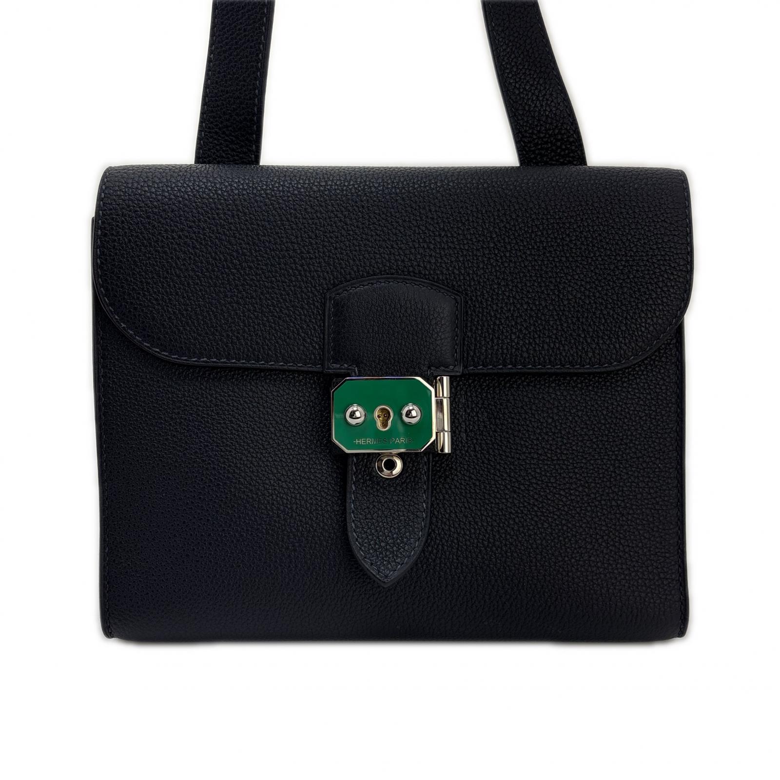 HERMES エルメス サック ア デペッシュ21 キャバン/シルバー金具 ショルダーバッグ トゴ ネイビー メンズ 2148104012333 【中古】 200|質屋 大黒屋
