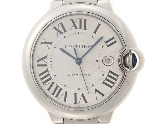 CARTIER カルティエ ウォッチ バロンブルーLM 時計 W69012Z4 腕時計 ステンレススチール シルバー 自動巻き シルバー文字盤 メンズ【中古】436|質屋 大黒屋