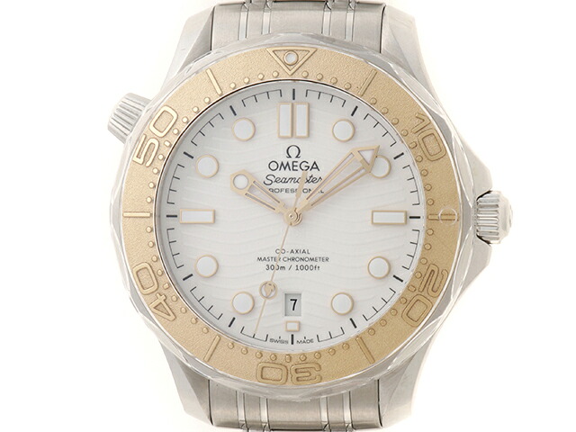 OMEGA オメガ シーマスター ダイバー300 パリ2024 リミテッド 522.21.42.20.04.001 腕時計 K18ゴールド K18/ステンレススチール ホワイト文字盤 自動巻き メンズ【中古】472|質屋 大黒屋
