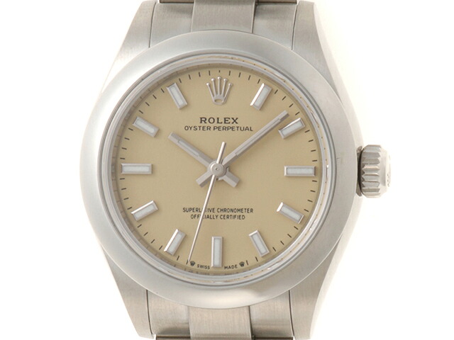 ROLEX ロレックス オイスター パーペチュアル 28 276200 腕時計 ステンレススチール ベージュ文字盤 自動巻き レディース【中古】472|質屋 大黒屋