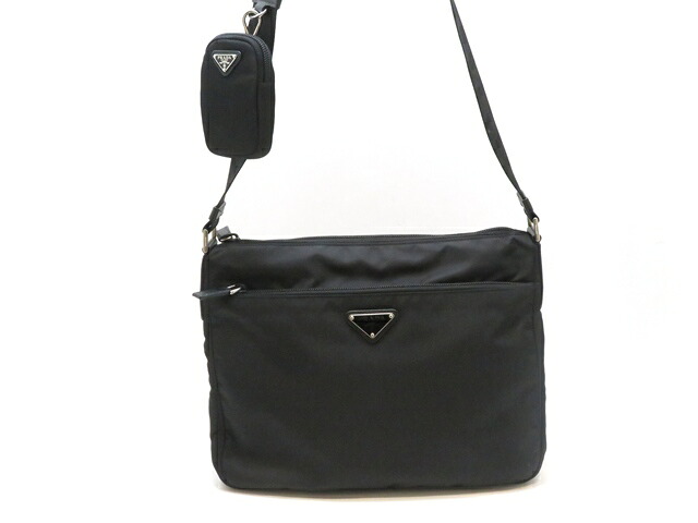 PRADA　プラダ　ショルダーバッグ　ブラック　ナイロン/サフィアーノ メンズ【中古】430｜質屋　大黒屋