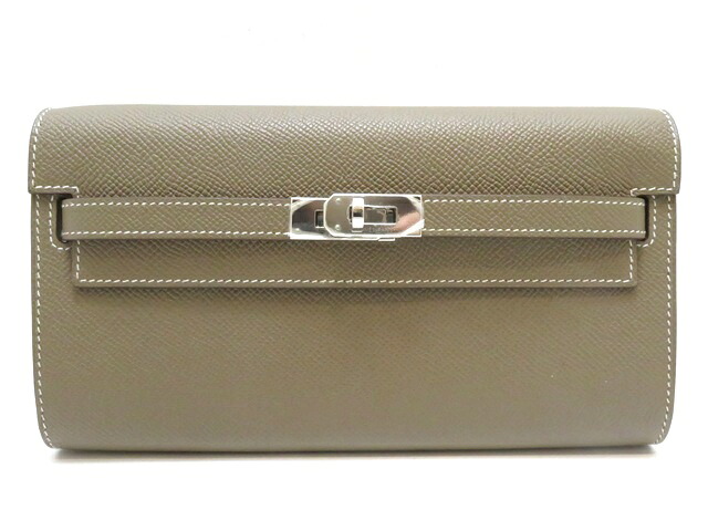 HERMES　エルメス　ケリー・トゥーゴー　ヴォーエプソン　エトゥープ&times;シルバー金具　ストラップ有　B刻印【中古】430｜質屋　大黒屋 408,870円