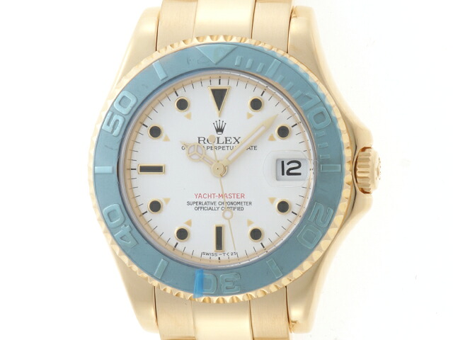 ROLEX ロレックス ウォッチ ヨットマスター 時計 68628 腕時計 YG 自動巻き ホワイト文字盤 ボーイズ【中古】431｜質屋　大黒屋 1,009,817円