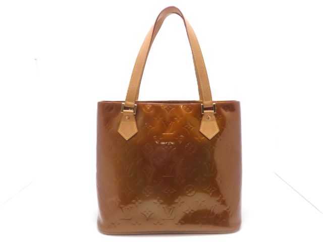 LOUIS VUITTON ルイ・ヴィトン バッグ ヒューストン ヴェルニ ブロンズ ﾊﾞｯｸﾞ M91122 ショルダーバッグ ヴェルニ ブラウン レディース【中古】｜質屋　大黒屋