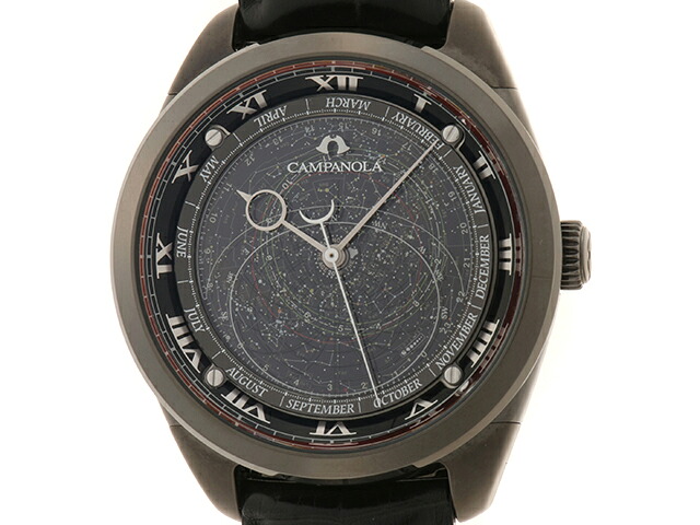 CITIZEN シチズン ウォッチ カンパノラ コスモサイン 限定350本【205】 時計 AO4014-09E 腕時計 ステンレススチール/本革 ブラック クオーツ ブラック文字盤 メンズ【中古】|質屋 大黒屋