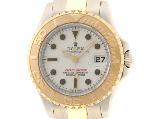 ROLEX ロレックス ウォッチ ヨットマスター 時計 169623 腕時計 ステンレススチール/K18イエローゴールド K18YG ホワイト 自動巻き レディース【432】2148104091185|質屋 大黒屋