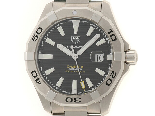 TAG HEUER タグホイヤー アクアレーサー WAY2010 腕時計 ステンレス ブラック 自動巻き ブラック文字盤 メンズ【中古】436|質屋 大黒屋