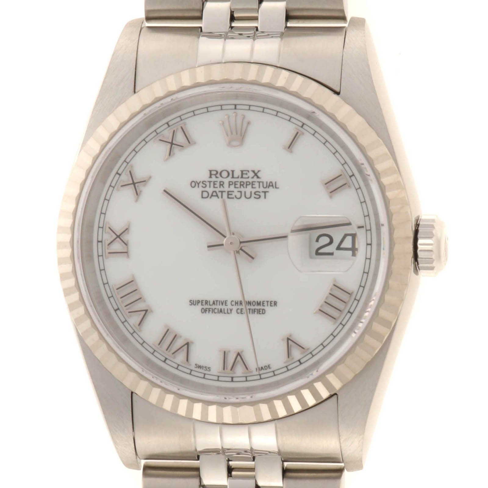 ROLEX ロレックス ウォッチ デイトジャスト　【205】 時計 16234 腕時計 ステンレススチール/ホワイトゴールド - ホワイト -刻印【中古】｜質屋　大黒屋