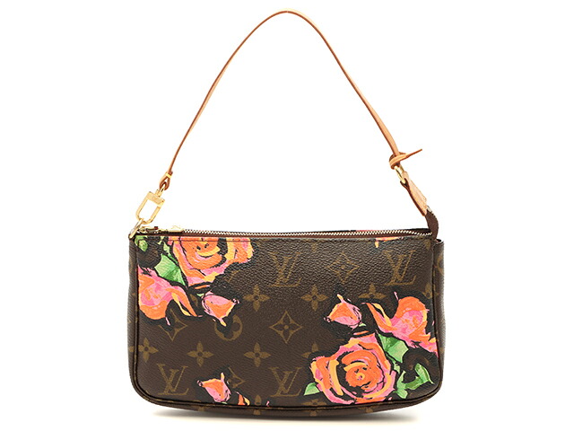 LOUIS VUITTON ルイ・ヴィトン ポシェット・アクセソワール モノグラム・ローズ M48615 ハンドバッグ PVC ブラウン ブラウン レディース【中古】472｜質屋　大黒屋