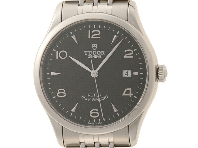 TUDOR チュードル ウォッチ チューダー1926 時計 91550 腕時計 ステンレス/スティール/ステンレススチール シルバー/ブラック シルバー 自動巻き ブラック文字盤文字盤 メンズ【中古】【431】|質屋 大黒屋