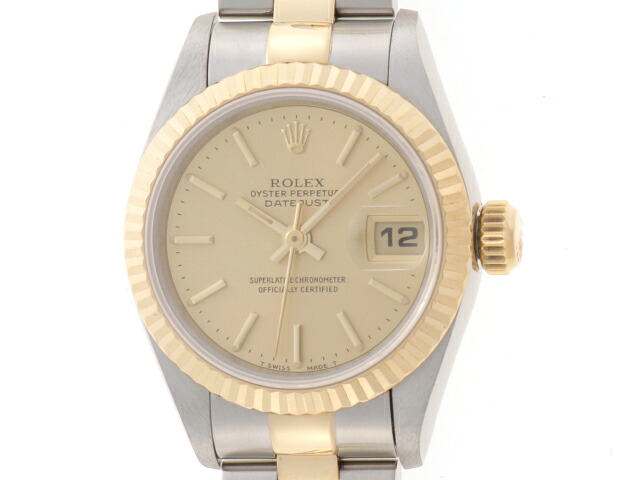 ROLEX ロレックス デイトジャスト OY 69173 腕時計 ステンレススチール/ゴールド ゴールド 自動巻き レディース【中古】471｜質屋　大黒屋 362,786円