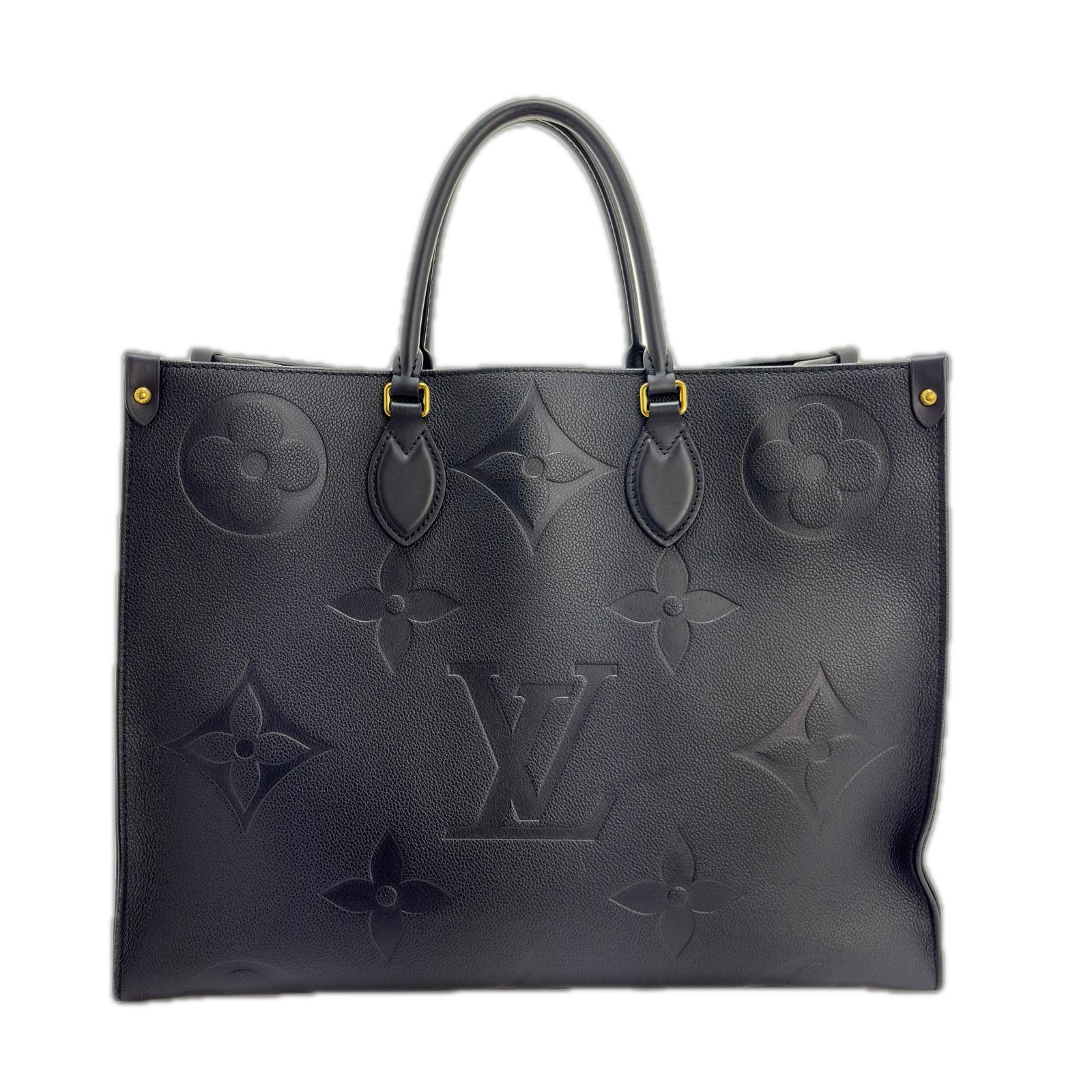 LOUIS VUITTON ルイヴィトン オンザゴーGM モノグラム・アンプラント ノワール M44925 トートバッグ レザー ブラック レディース 200 【中古】｜質屋　大黒屋