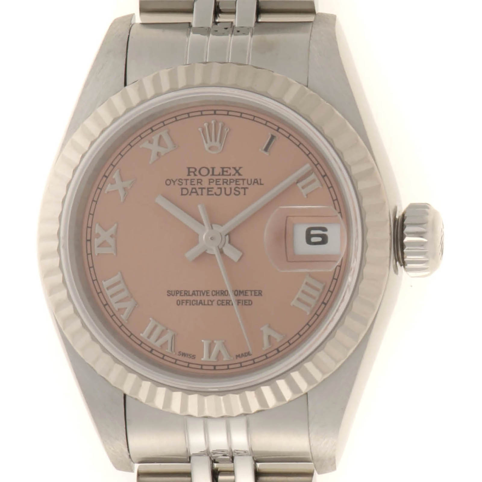 ROLEX ロレックス デイトジャスト 69174 腕時計 ステンレススチール/ホワイトゴールド ピンクローマ レディース【中古】437|質屋 大黒屋