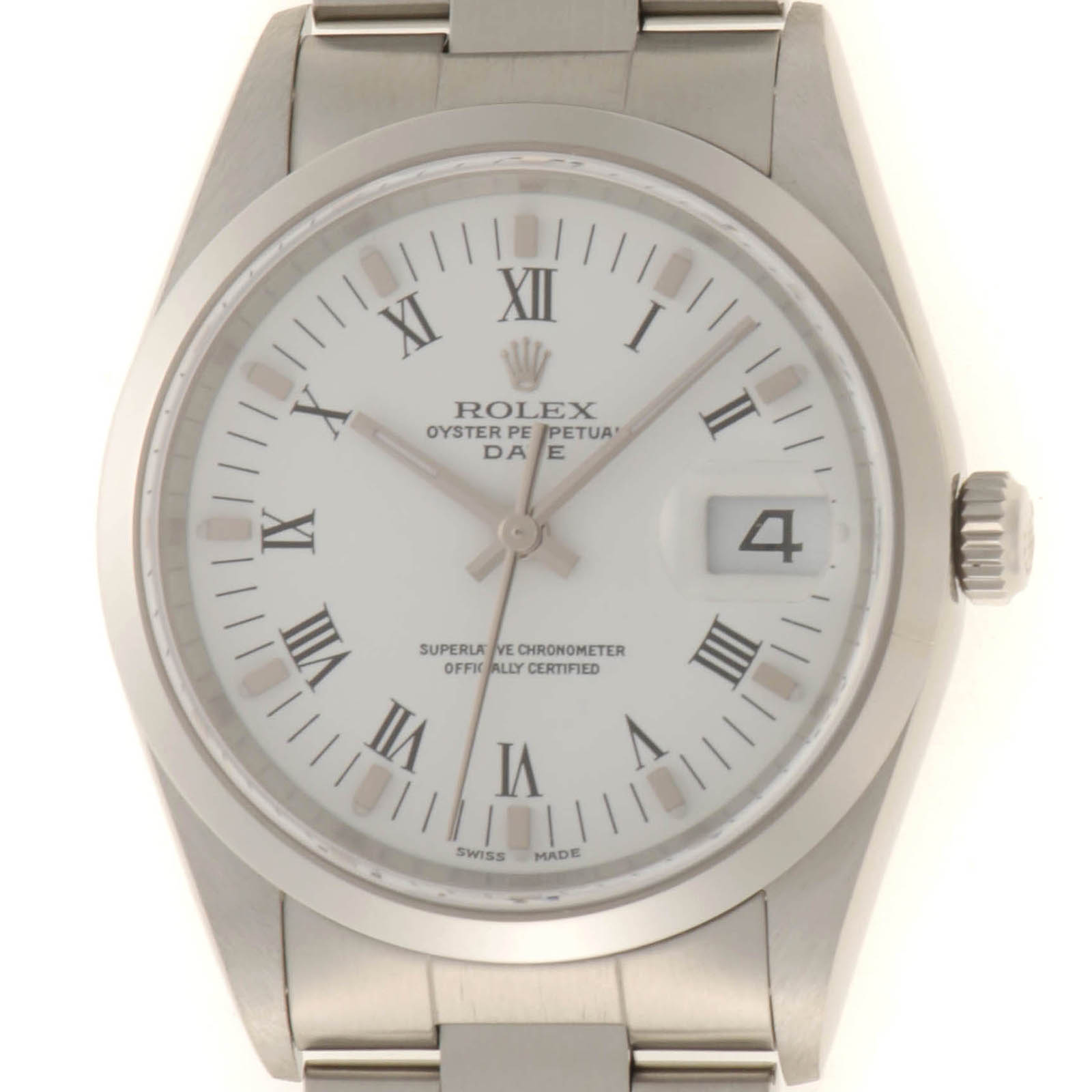 ROLEX ロレックス オイスター パーペチュアル デイト 15200 腕時計 ステンレス ホワイト 自動巻き ホワイト文字盤 メンズ【中古】436｜質屋　大黒屋