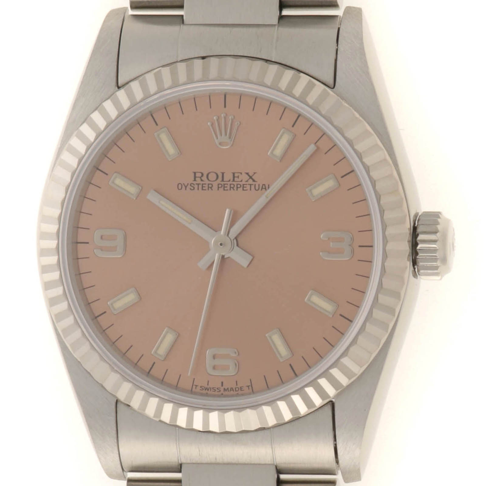 ROLEX ロレックス オイスター パーペチュアル 67514 腕時計 ホワイトゴールド/ステンレススチール ピンク レディース【中古】431｜質屋　大黒屋