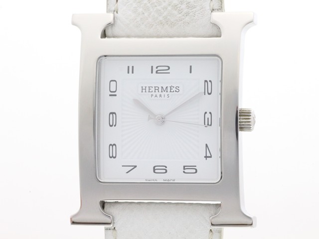 HERMES エルメス Hウォッチ HH1.810 腕時計 ステンレス ホワイト文字盤 メンズ クォーツ【中古】473|質屋 大黒屋