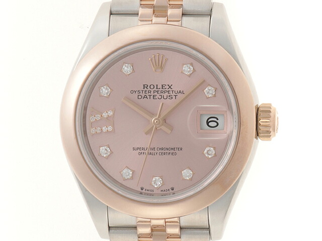 ROLEX ロレックス ウォッチ デイトジャスト28 279161G 腕時計 ステンレススチール/K18ピンクゴールド 9Pスターダイヤモンドピンク文字盤 自動巻き レディース【中古】【472】SJ｜質屋　大黒屋