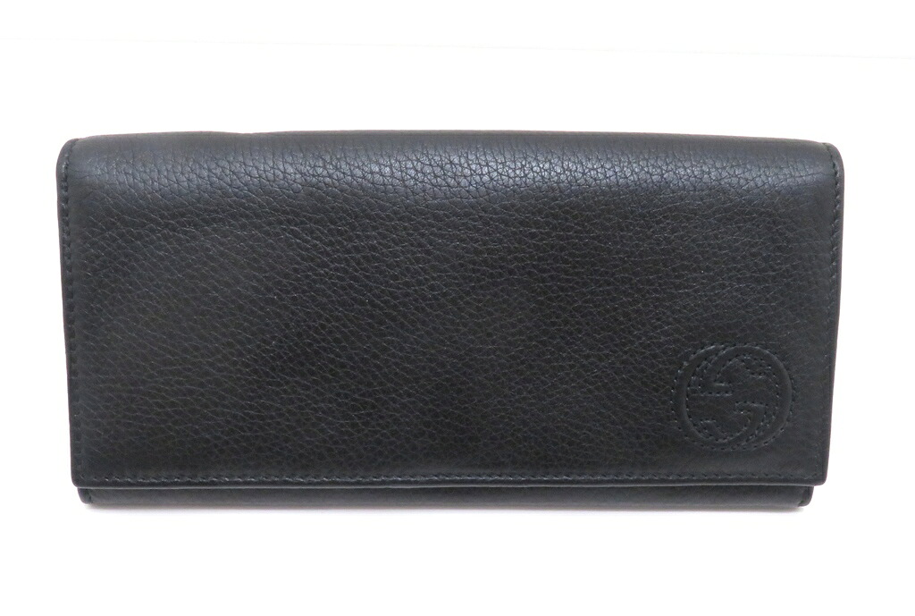 GUCCI グッチ インターロッキングG 【205】 322121 長財布 レザー ブラック メンズ【中古】｜質屋　大黒屋