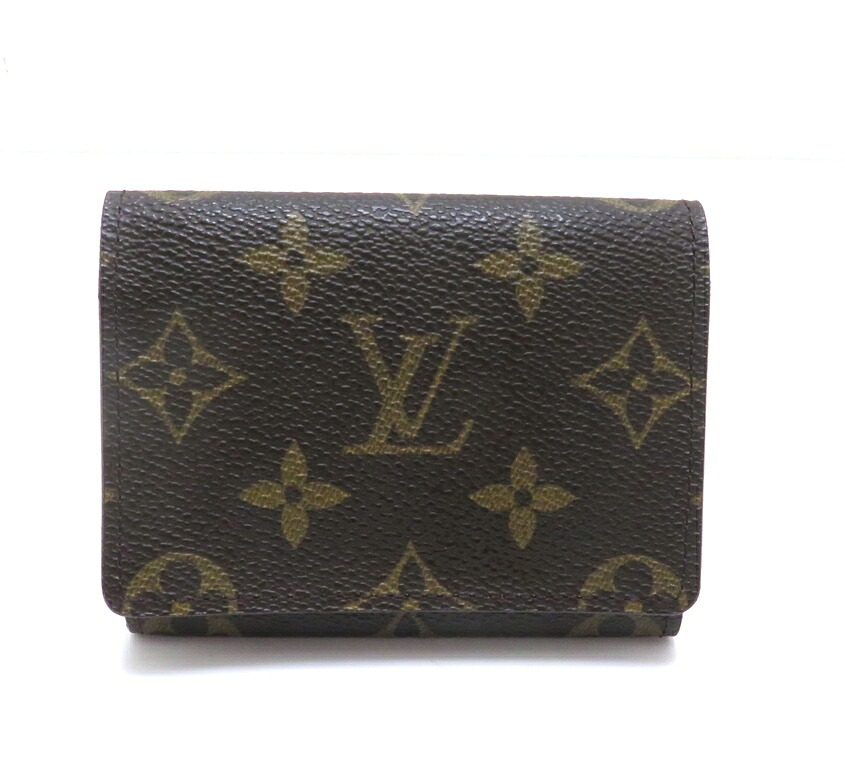 LOUIS VUITTON ルイ・ヴィトン アンヴェロップ・カルト ドゥ ヴィジット モノグラム【205】 M62920 カードケース モノグラムキャンバス ブラウン ユニセックス【中古】｜質屋　大黒屋