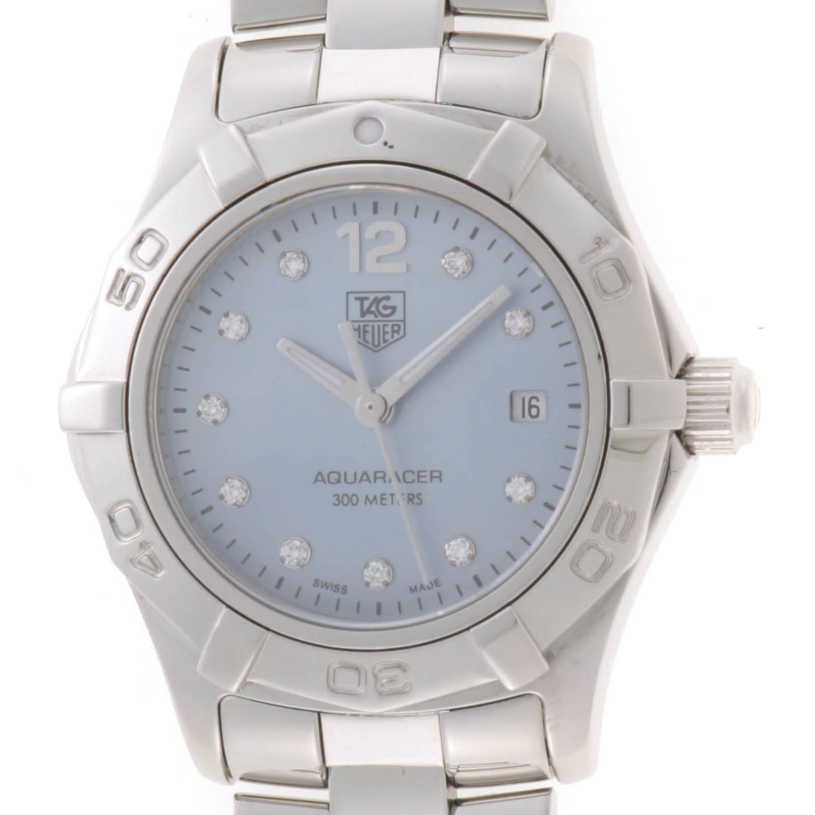 TAG HEUER タグホイヤー アクアレーサー WAF1419 腕時計 ステンレス ブルーシェル/10PD クオーツ ブルー文字盤 レディース【中古】436|質屋 大黒屋