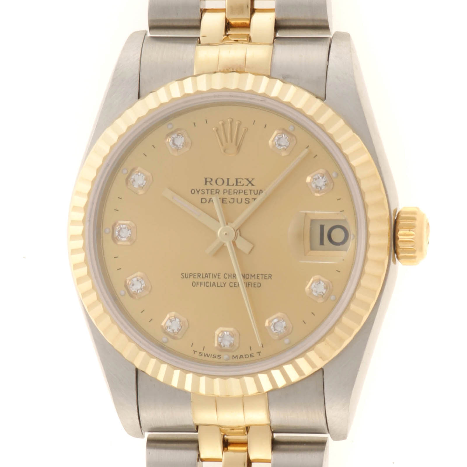 ROLEX ロレックス デイトジャスト 新10PD JB 78273G 腕時計 ステンレススチール/イエローゴールド シャンパン/新10PD 自動巻き レディース【中古】|質屋 大黒屋