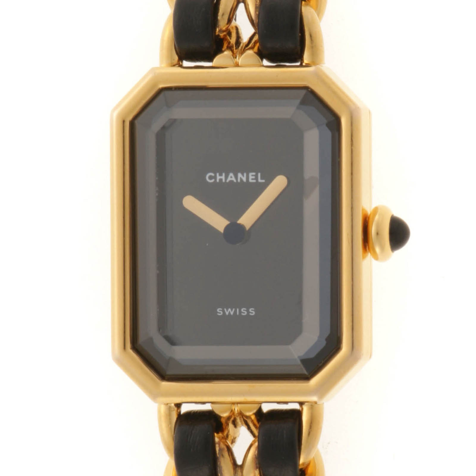 CHANEL シャネル プルミエールM H0001 腕時計 GP GP/本革 ブラック クオーツ ブラック文字盤 レディース【中古】436｜質屋　大黒屋