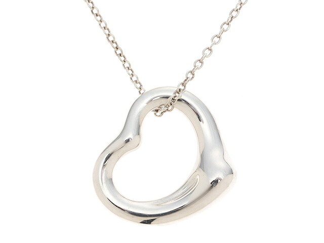 TIFFANY&Co. ティファニー オープンハートNC/SV/3.2g ネックレス シルバー レディース【中古】437｜質屋　大黒屋