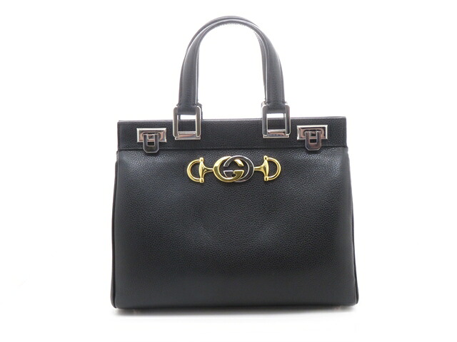 GUCCI グッチ バッグ ズゥミ スモールトップハンドル2wayバッグ ブラック カーフ ﾊﾞｯｸﾞ 569712 ハンドバッグ レザー ブラック レディース【中古】【437】｜質屋　大黒屋