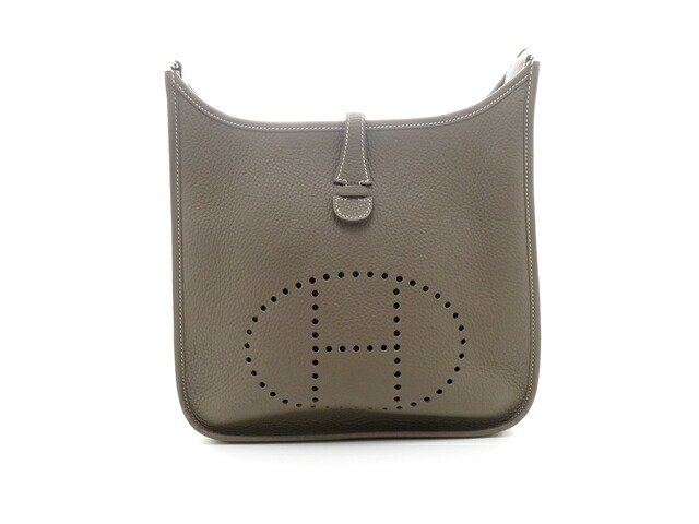 HERMES エルメス バッグ エヴリン 3 PM エトゥープ/SV ショルダーバッグ トリヨンクレマンス ベージュ ?Q刻印 レディース【中古】437|質屋 大黒屋