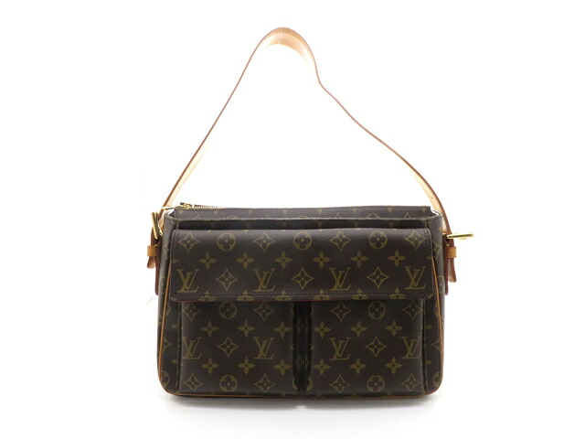 LOUIS VUITTON ルイ・ヴィトン バッグ ヴィバ・シテGM モノグラム ﾊﾞｯｸﾞ M51163 ショルダーバッグ モノグラムアップリケ/モノグラム ブラウン ユニセックス【中古】【437】｜質屋　大黒屋