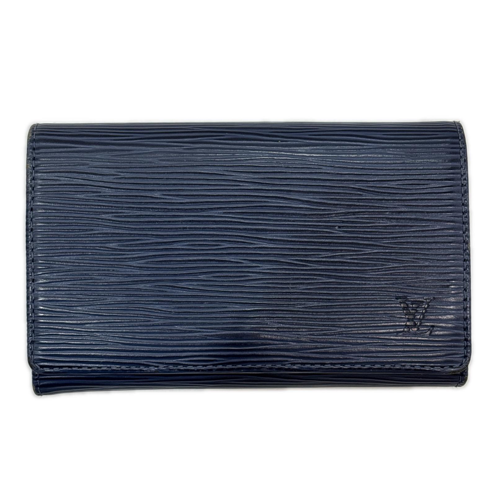 LOUIS VUITTON ルイ・ヴィトン ポルトモネ・ビエ トレゾール エピ M6350G 二つ折り財布 エピレザー ネイビー 2143200673778【中古】｜質屋　大黒屋