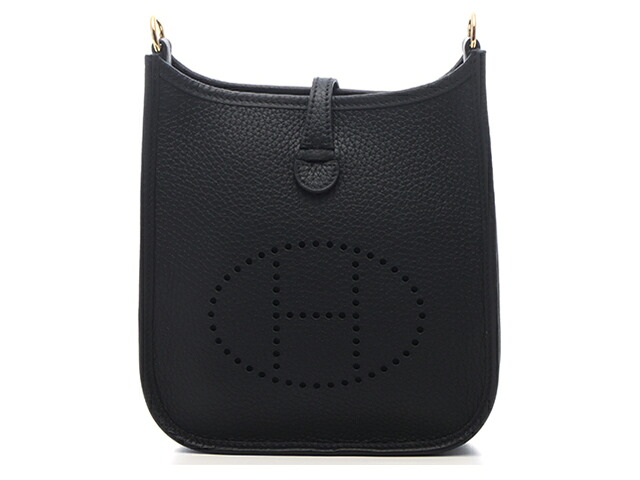 HERMES エルメス エヴリンTPM ブラック/GP ショルダーバッグ トリヨンクレマンス ブラック K刻印　2146000452505【中古】【207】｜質屋　大黒屋